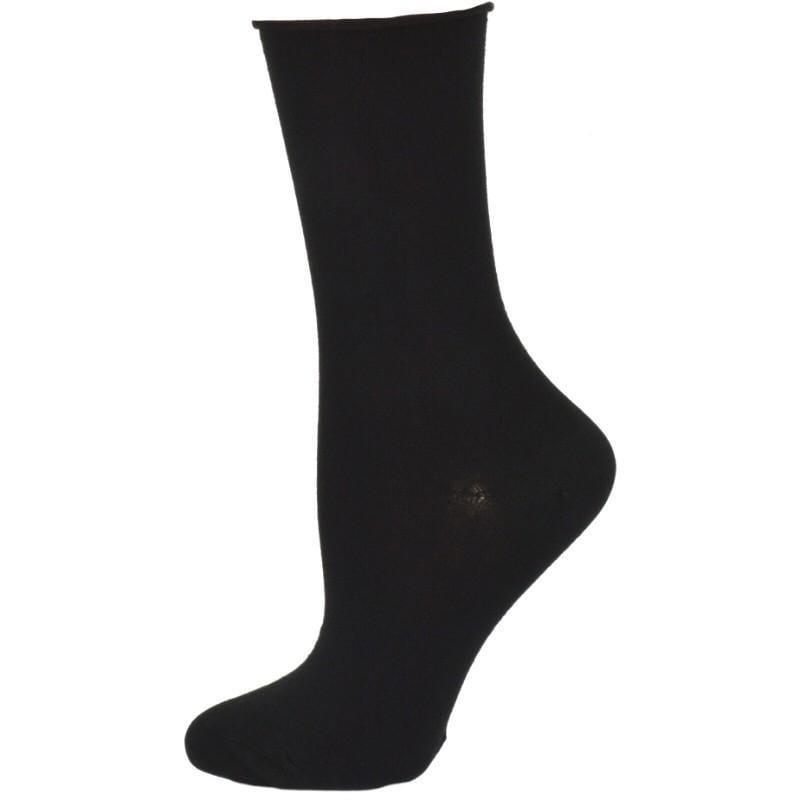 Women's Bamboo Socks - Roll Top Colorful Crew