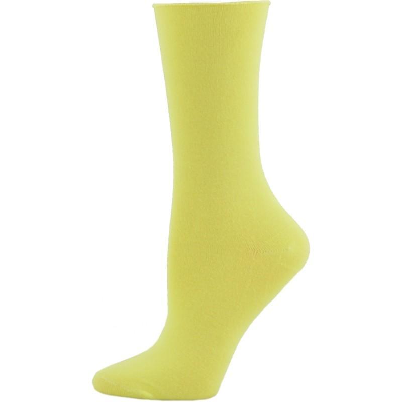 Women's Bamboo Socks - Roll Top Colorful Crew