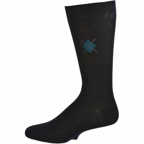 Men's Argyle Rayon Crew Socks