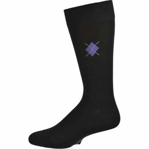 Men's Argyle Rayon Crew Socks