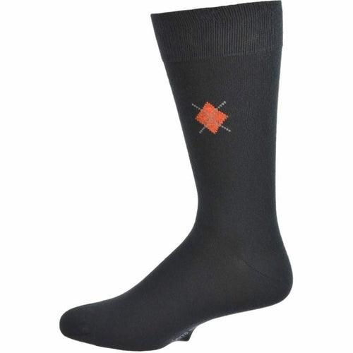 Men's Argyle Rayon Crew Socks