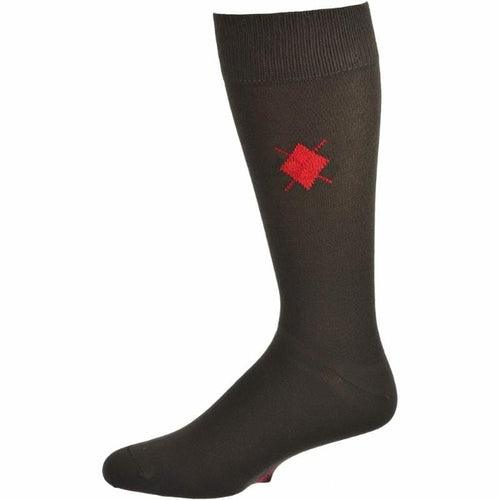 Men's Argyle Rayon Crew Socks