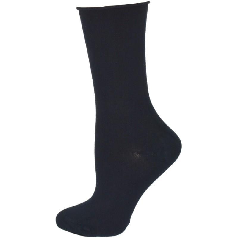 Women's Bamboo Socks - Roll Top Colorful Crew