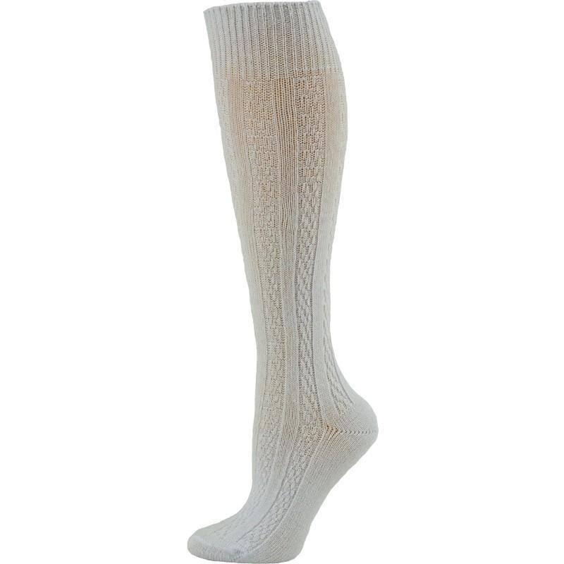 Women's Knee High Socks in Classic Cotton Cable Knit, School Uniform