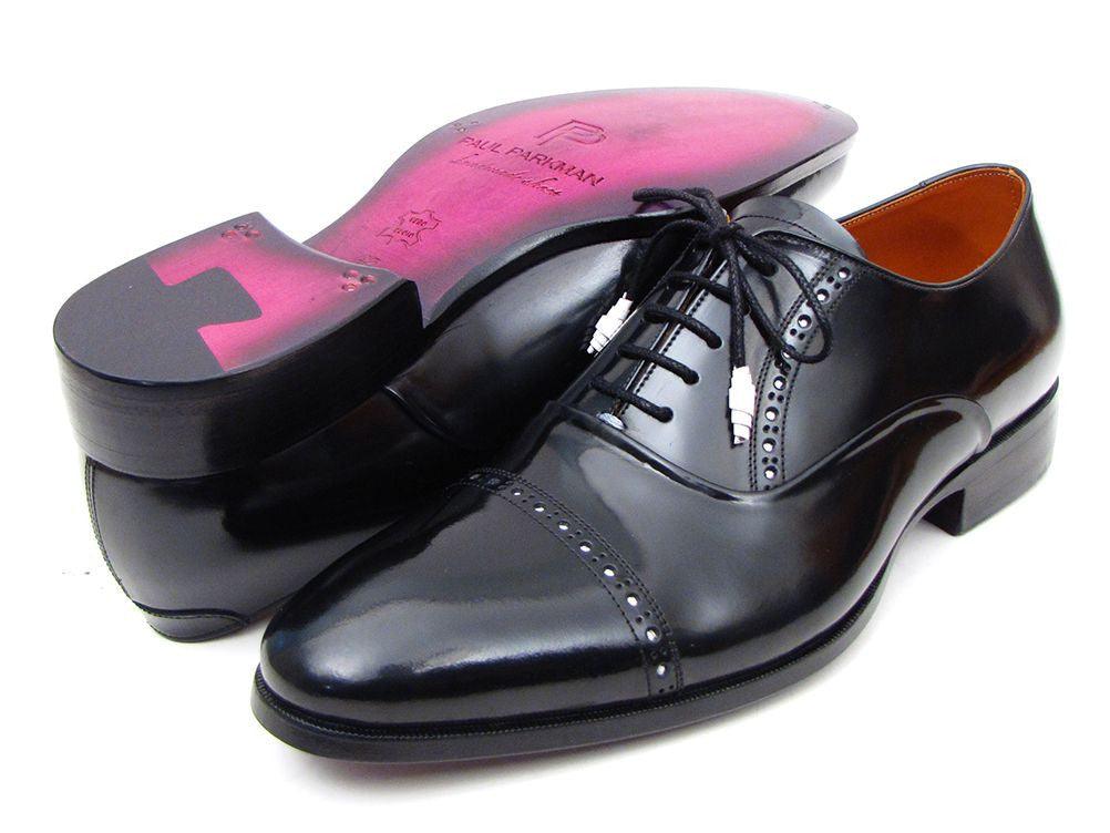 Zapatos de vestir negros con puntera de Paul Parkman (ID n.° 78RG61)