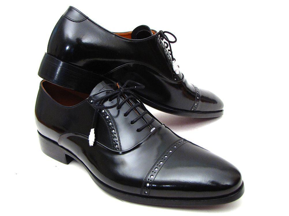 Zapatos de vestir negros con puntera de Paul Parkman (ID n.° 78RG61)