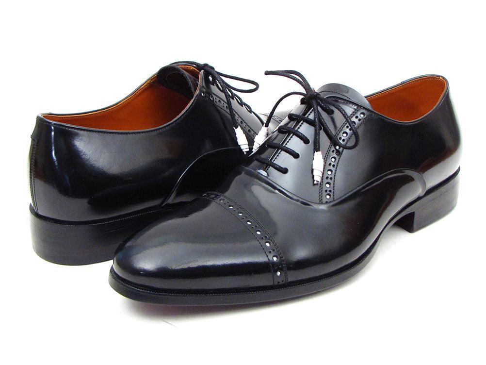 Zapatos de vestir negros con puntera de Paul Parkman (ID n.° 78RG61)