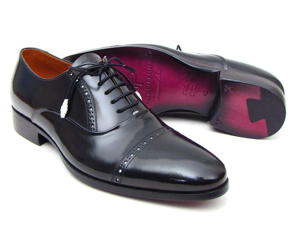 Zapatos de vestir negros con puntera de Paul Parkman (ID n.° 78RG61)