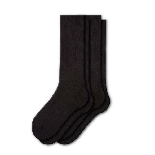 Women's Extra Wide Calf - Cotton Crew Socks, Non-Binding Crew Socks