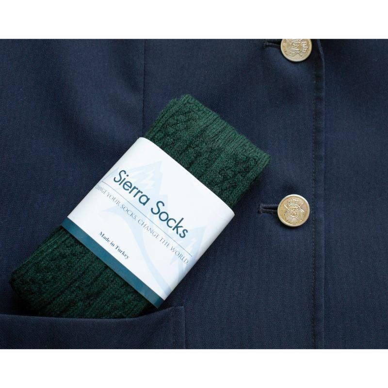 Women's Knee High Socks in Classic Cotton Cable Knit, School Uniform