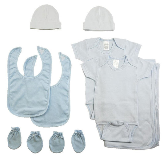 Boys 9 Piece Blue Layette Set