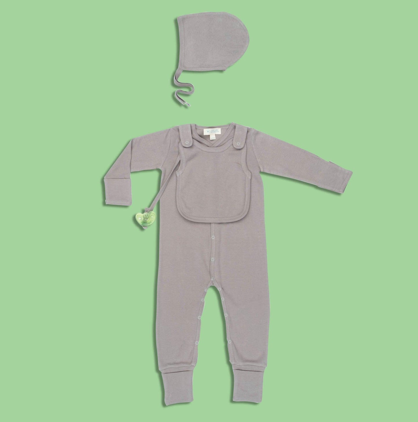 Bañador monopieza Smart Footed + babero - Gris