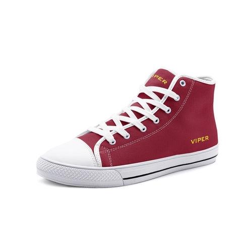 VIPER HIP HOP SHOES High Top Burgundy Canvas Style 54TO