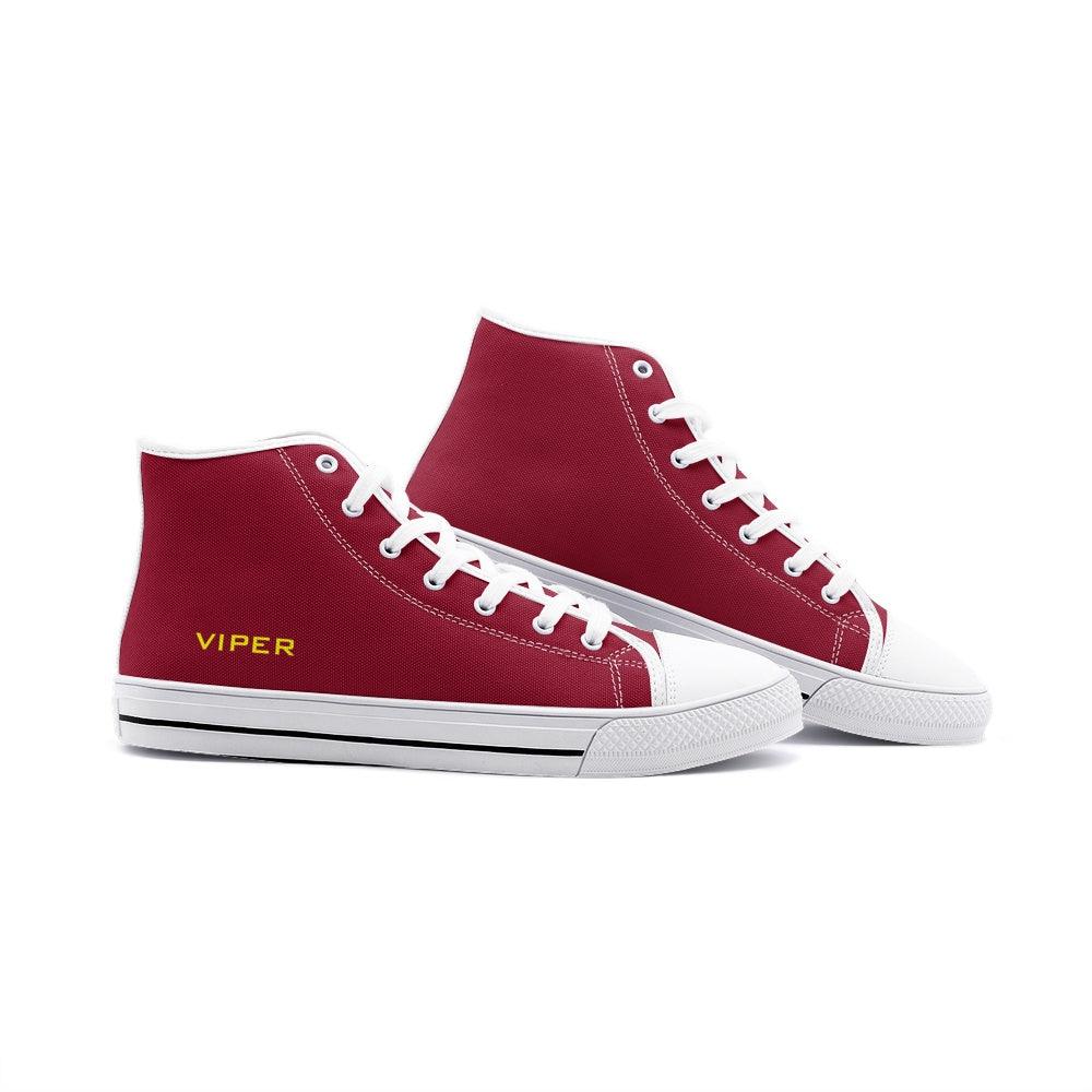 VIPER HIP HOP SHOES High Top Burgundy Canvas Style 54TO