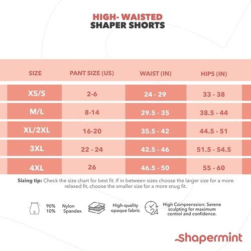 SHAPERMINT Shapewear for women - High-Waisted Shapewear Tummy Control Shorts, Faja body shaper, underwear for women