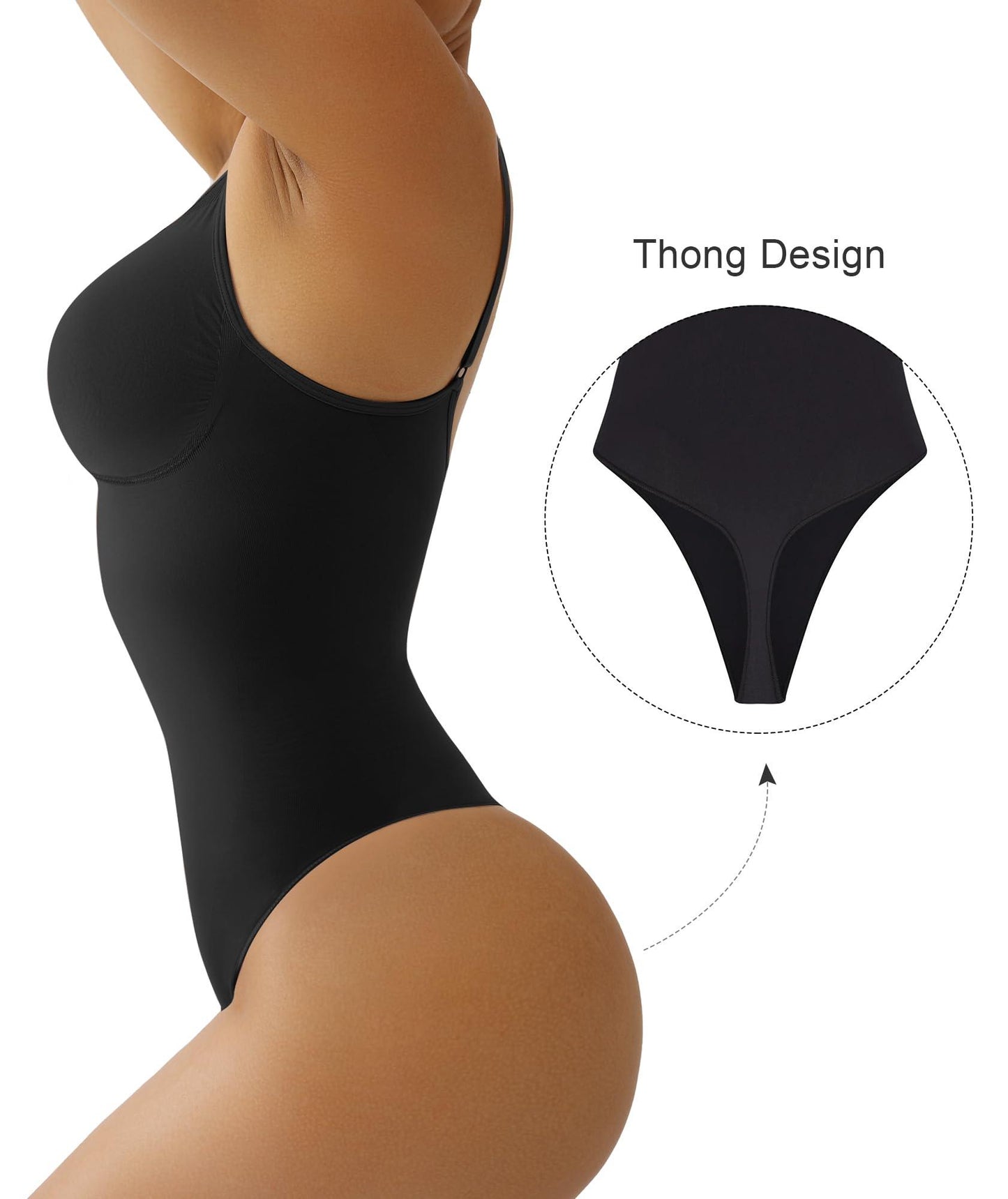 SHAPERX Women's Shapewear Bodysuit Tummy Control Body Shaper Seamless Sculpting Snatched Waist Body Suit