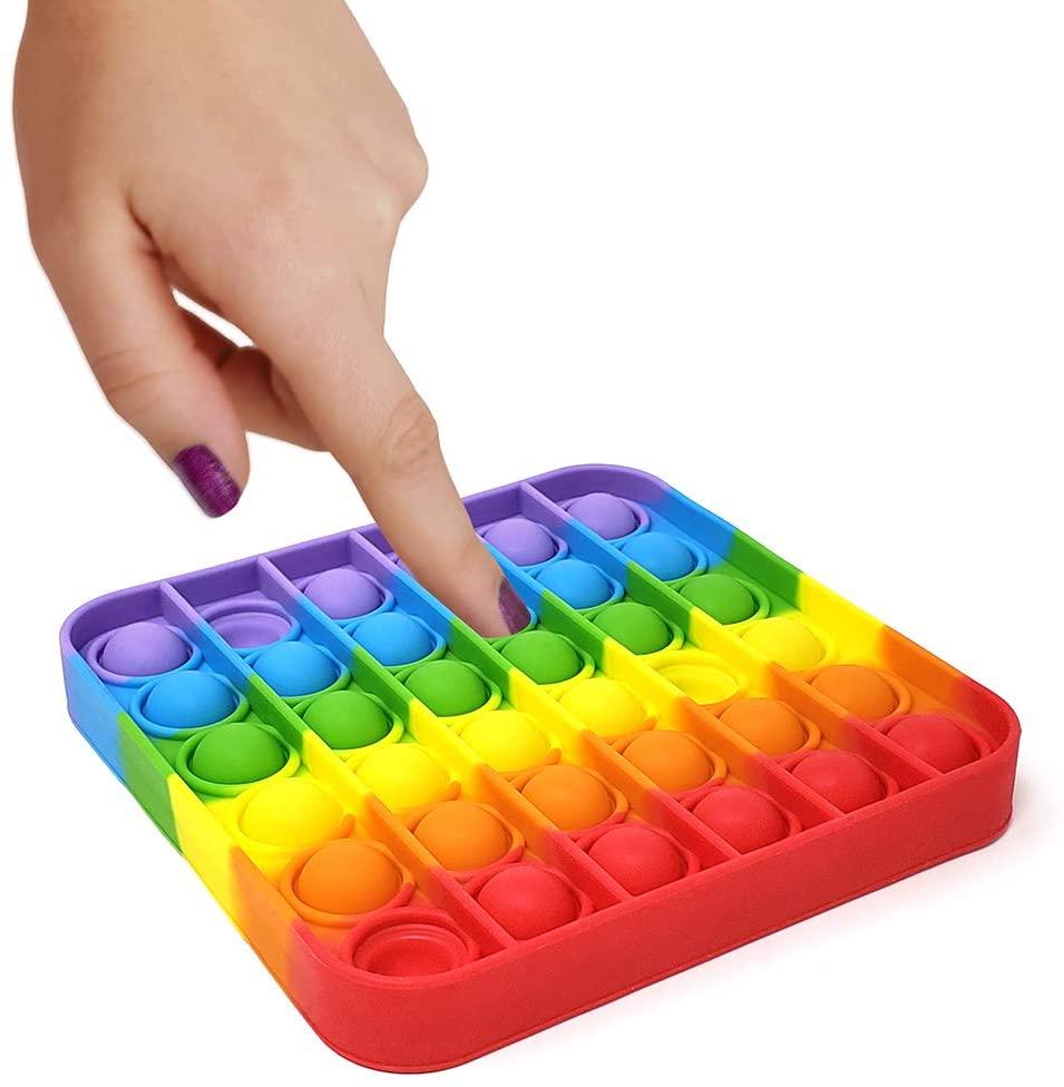 Happy Kids Rainbow Square Push & Pop Fidget Toy