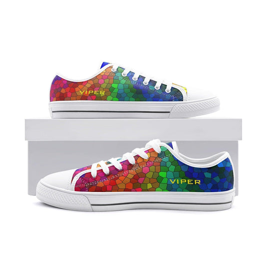 VIPER SHOES STYLE 54TT Low Top Multi Mosaic Abstract Canvas Shoes