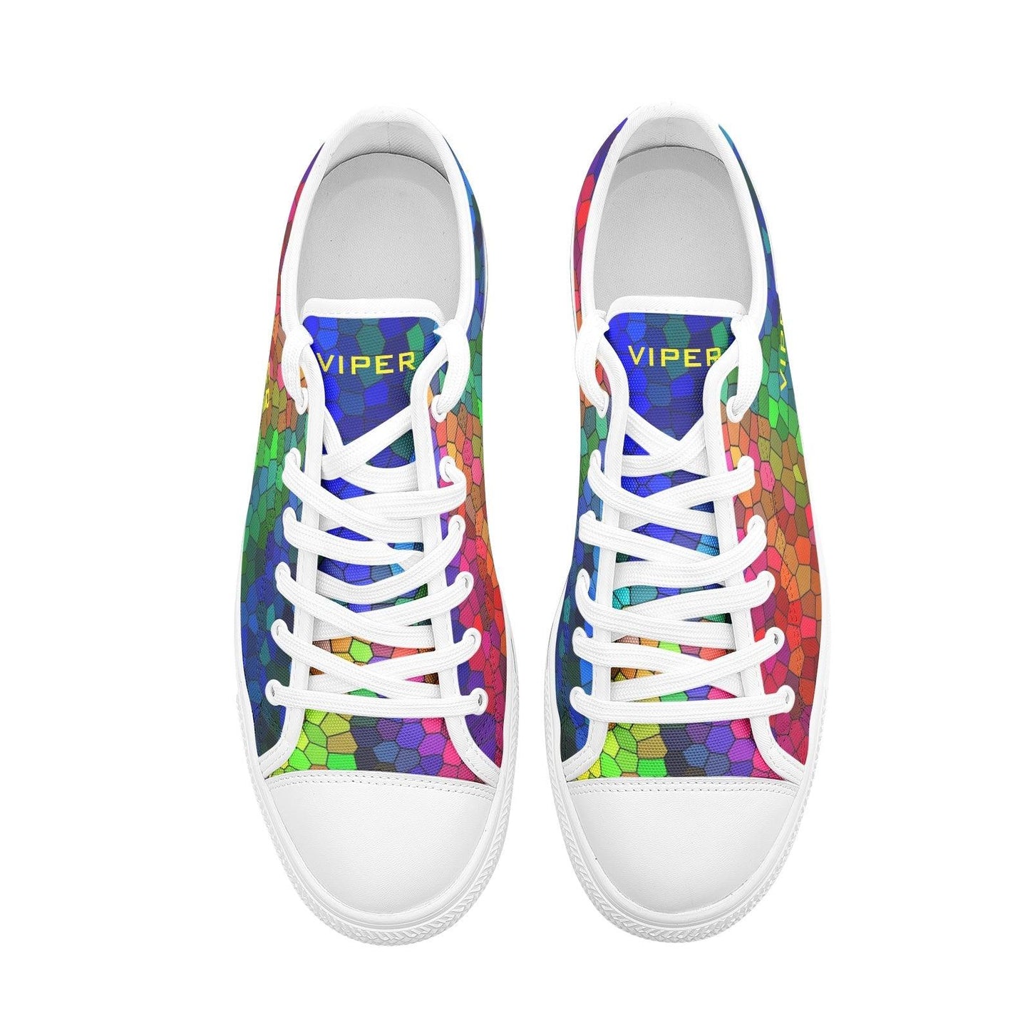 VIPER SHOES STYLE 54TT Low Top Multi Mosaic Abstract Canvas Shoes