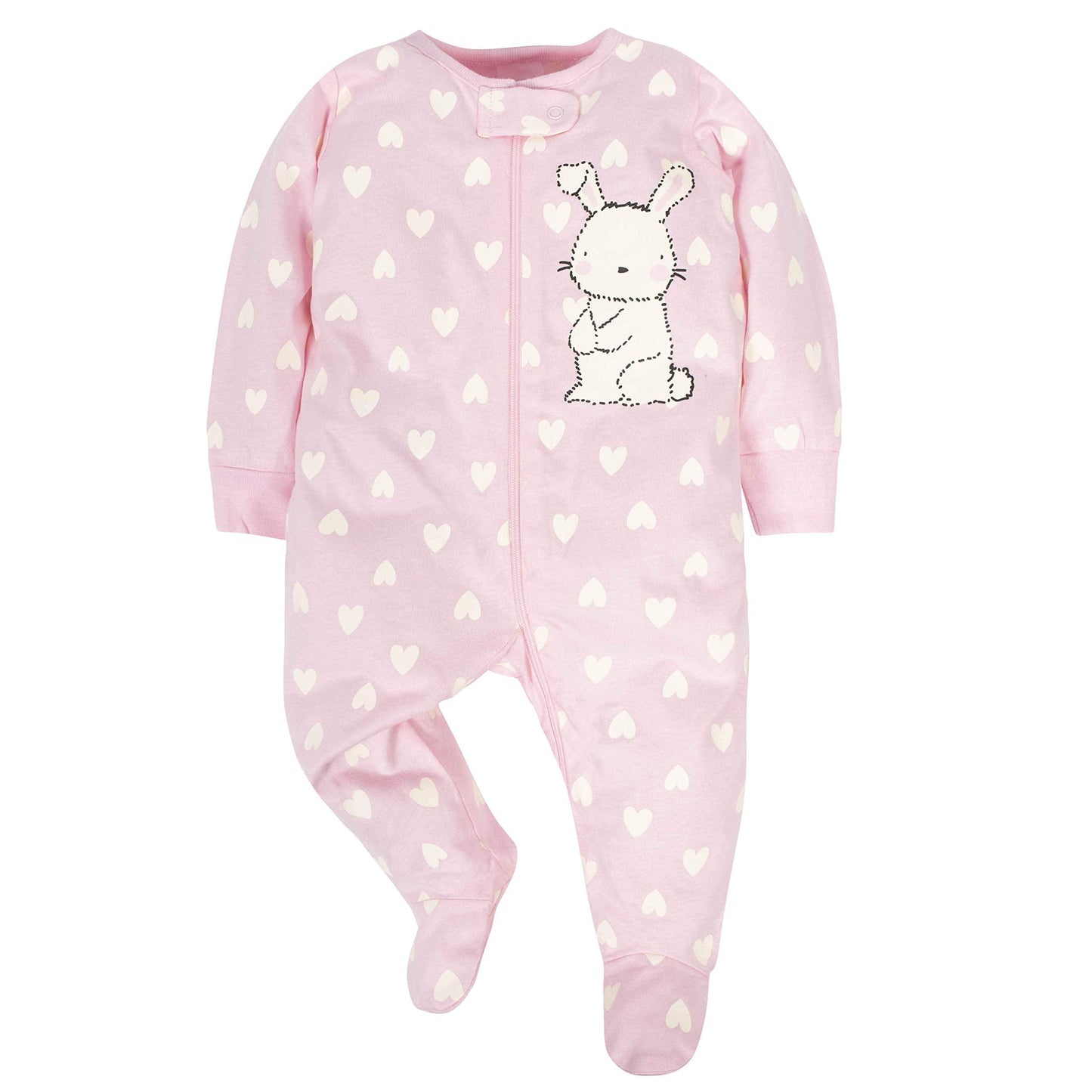 Gerber Baby Girls' 4 Pack Sleep 'N Play Footie