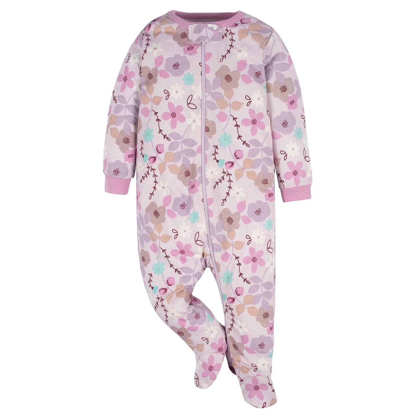 Gerber Baby Girls' 4 Pack Sleep 'N Play Footie