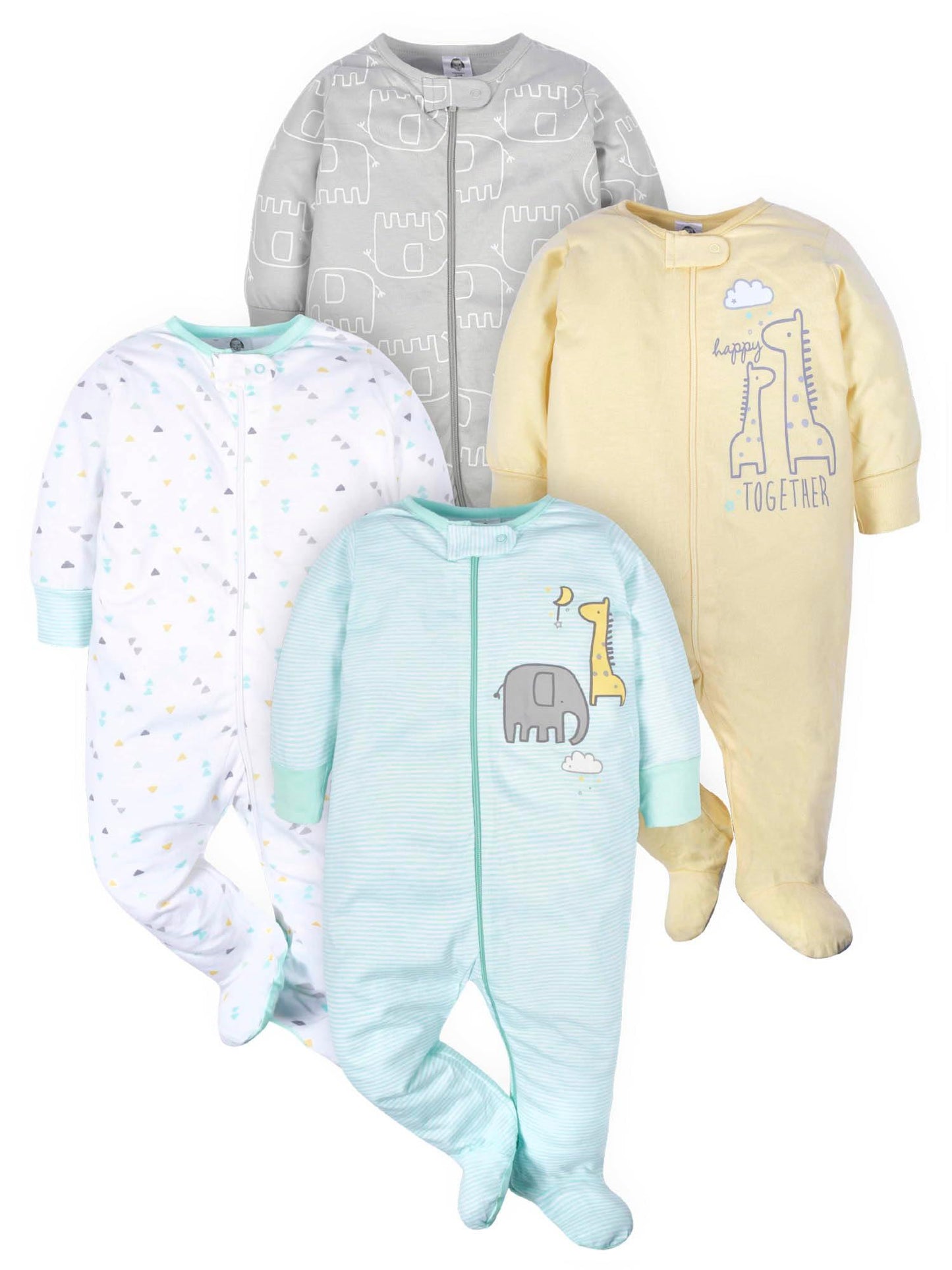 Pack de 4 pijamas para dormir y jugar de Gerber Baby Boys 