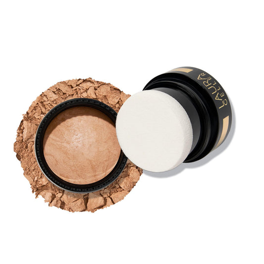 Base de maquillaje en polvo corrector de color Baked Balance-n-Brighten ganadora de premios de LAURA GELLER NEW YORK - Clara - Cobertura ligera a media modulable - Acabado natural semimate 