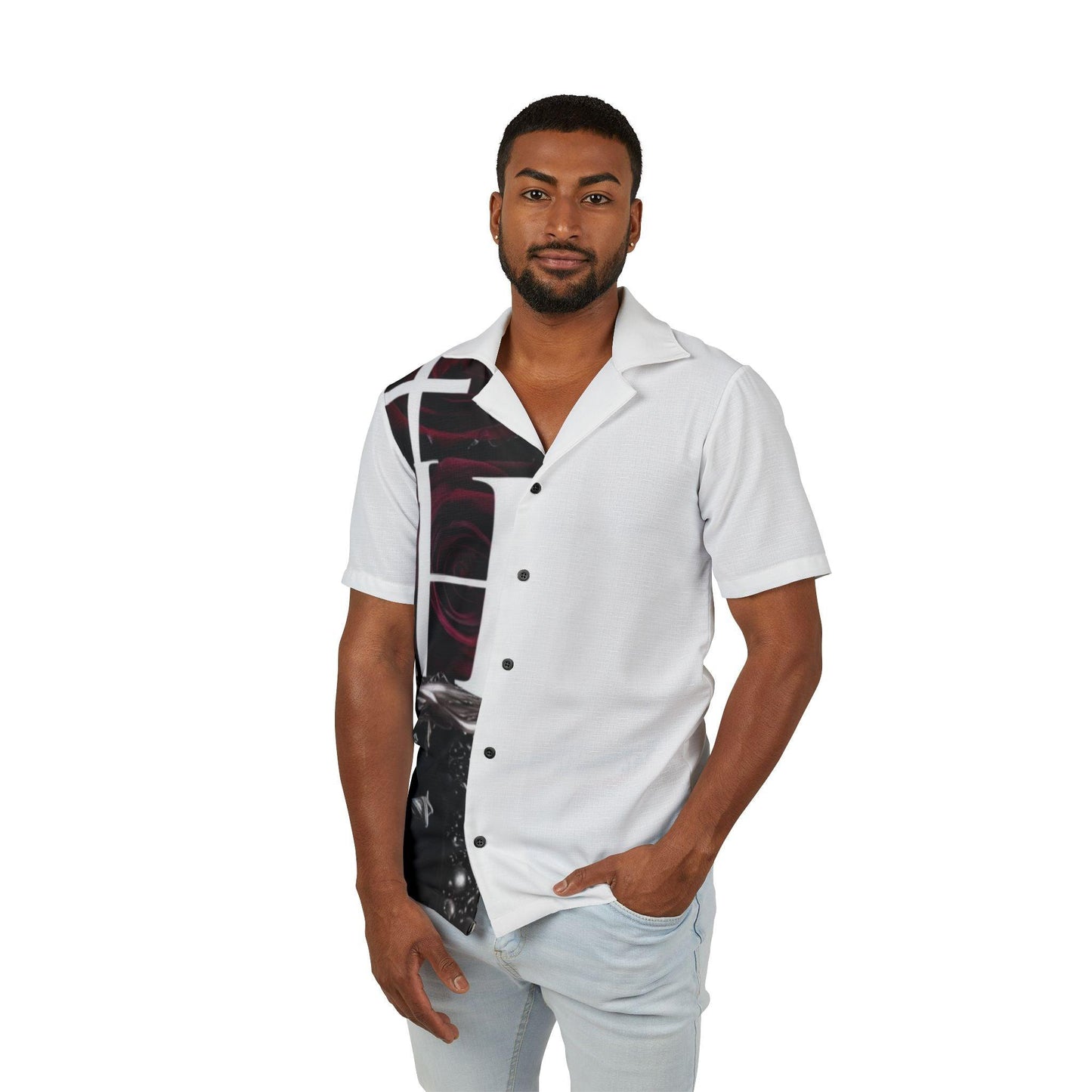 Chemise de camping hawaïenne pour hommes (AOP)