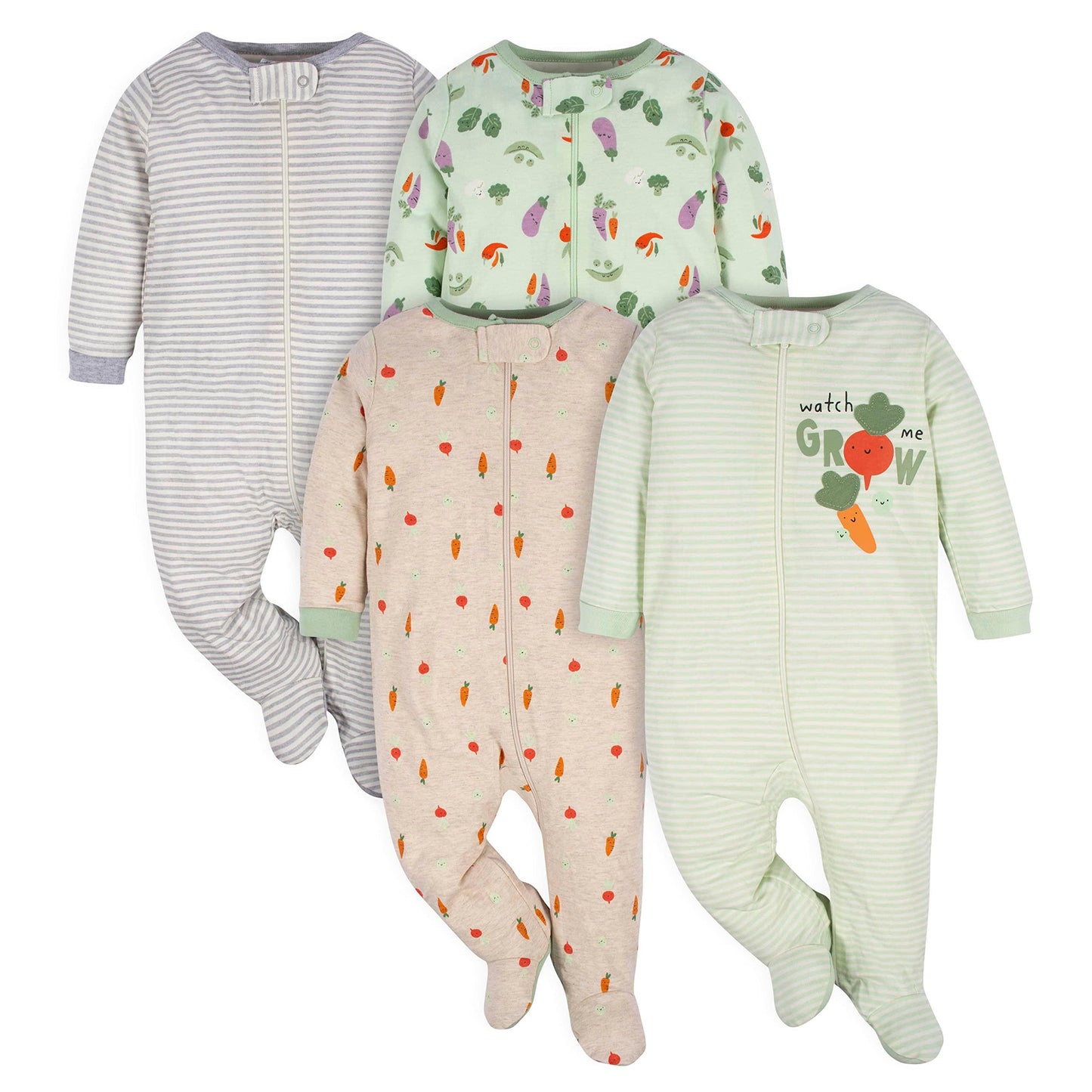 Pack de 4 pijamas para dormir y jugar de Gerber Baby Boys 