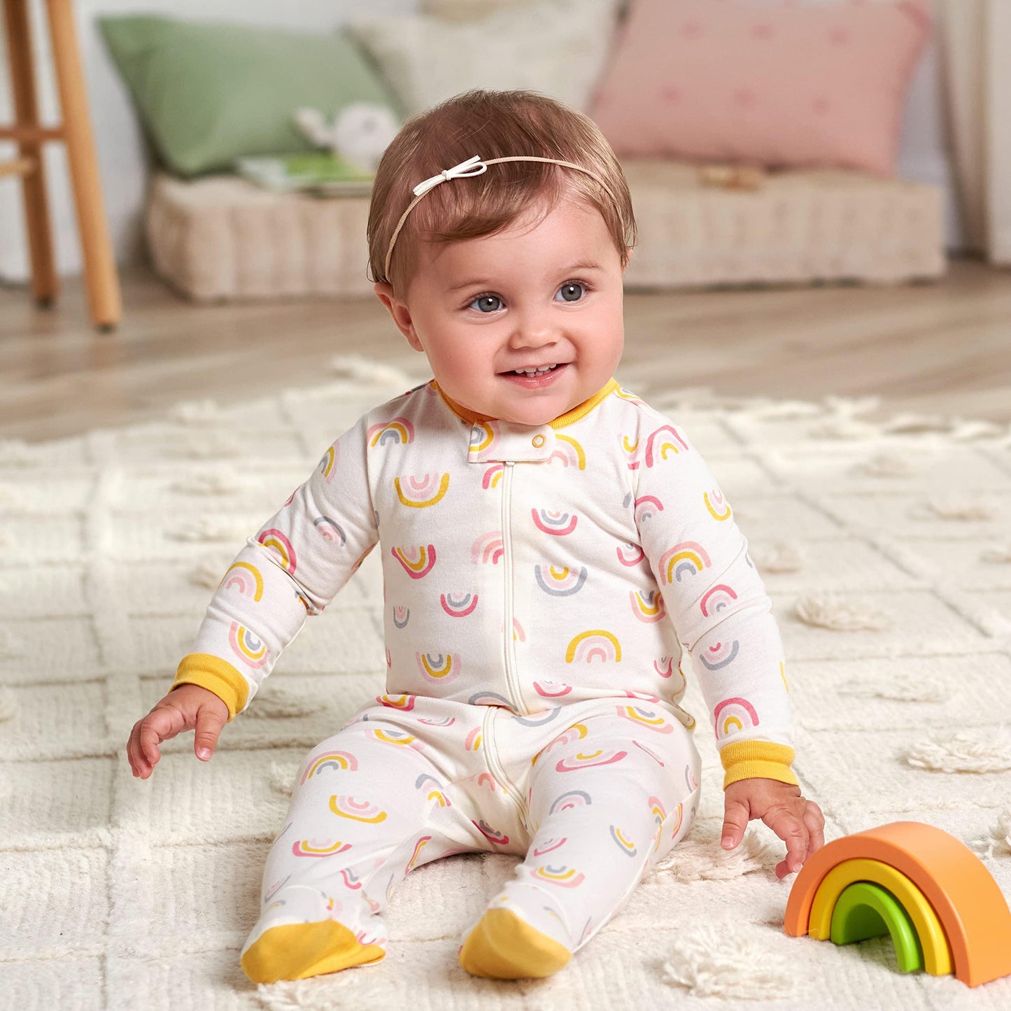 Pack de 4 pijamas para dormir y jugar de Gerber Baby Girls 