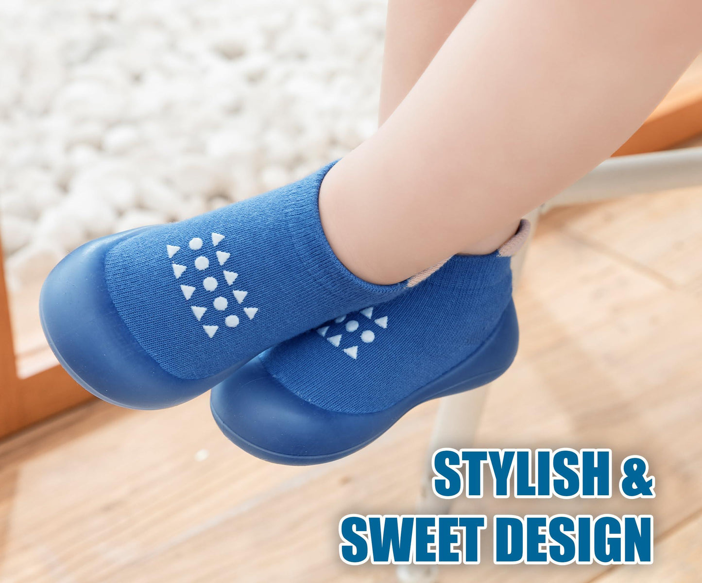 Baby Sock Shoes Boys Girls First Walking Shoes Non-Slip Slippers Soft Sole Sneakers Toddler Infant Babygirl