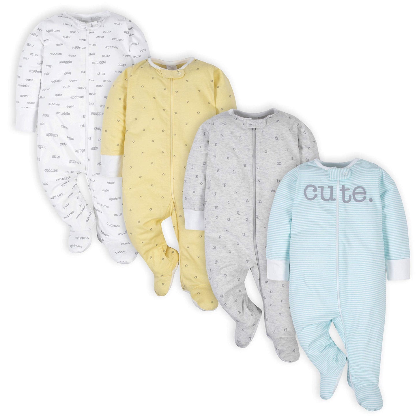 Pack de 4 pijamas para dormir y jugar de Gerber Baby Boys 