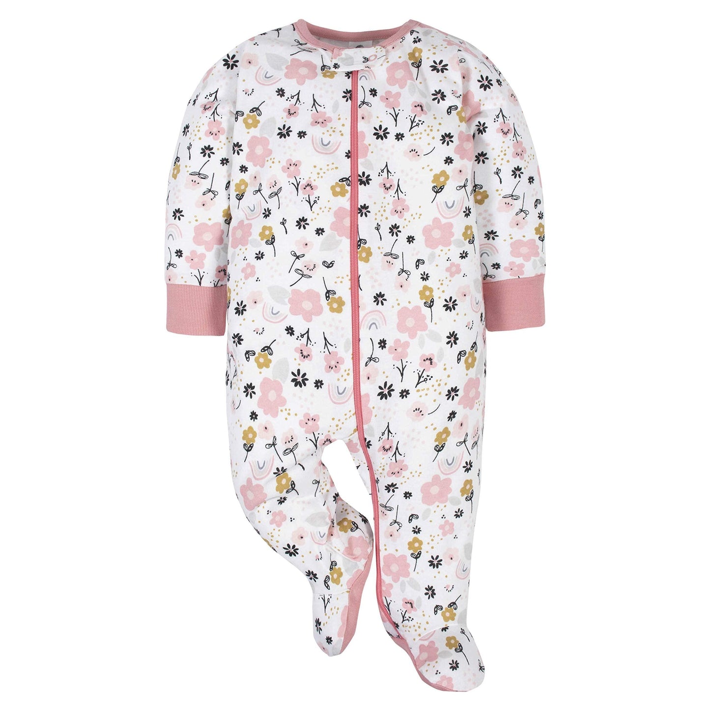 Gerber Baby Girls' 4 Pack Sleep 'N Play Footie