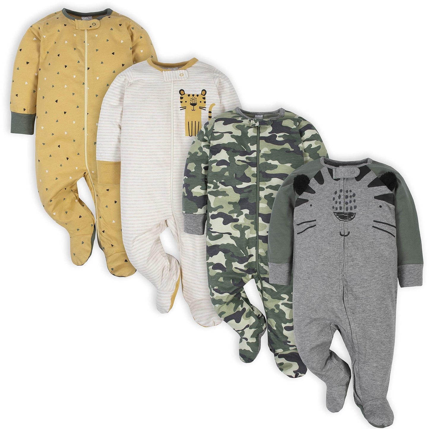 Pack de 4 pijamas para dormir y jugar de Gerber Baby Boys 