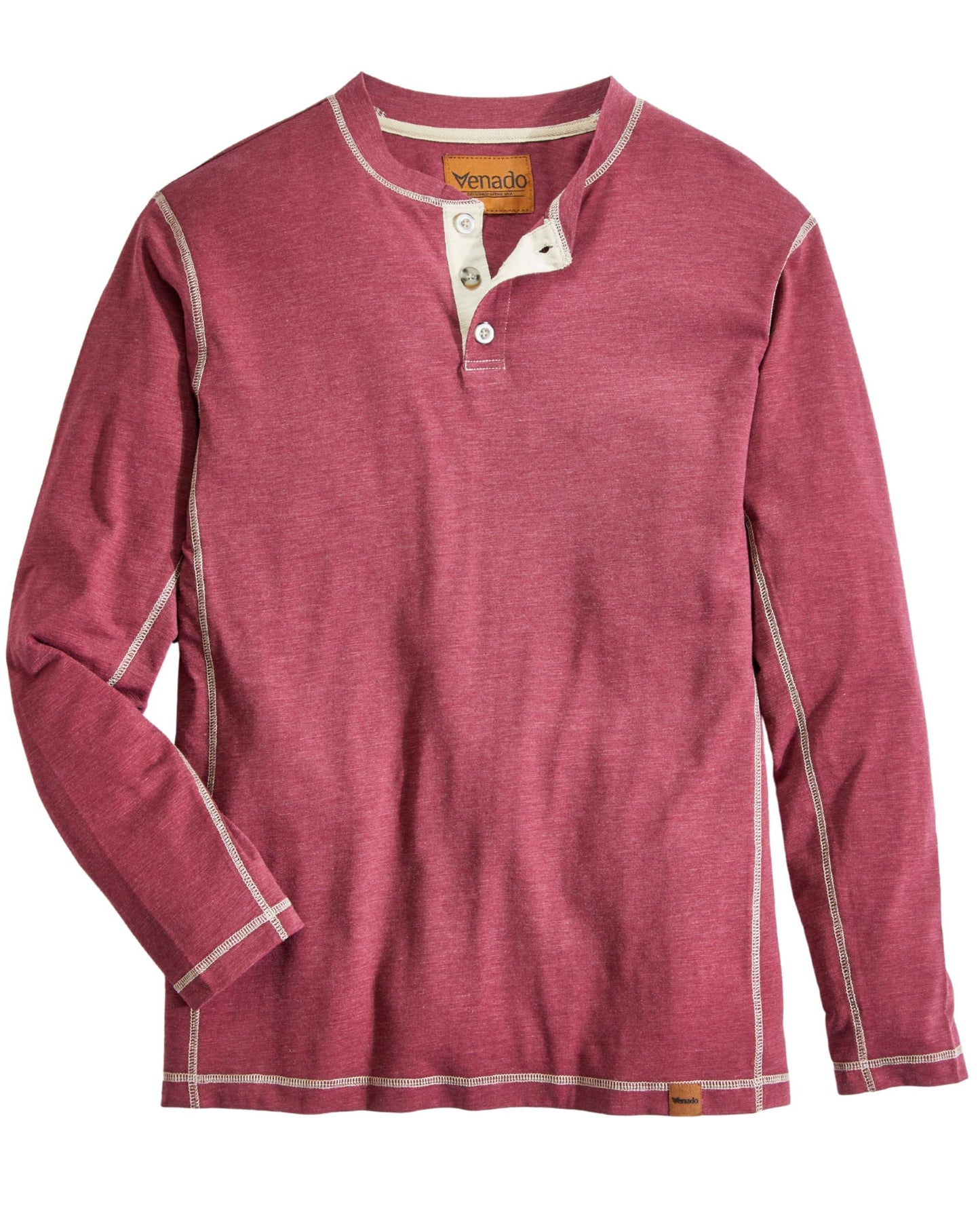 Venado Henley Long Sleeve Shirts for Men - Mens Henley with Flex Material