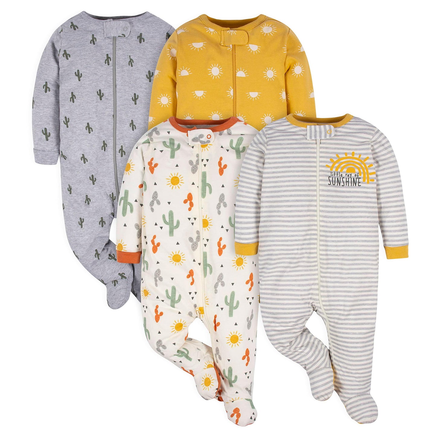 Pack de 4 pijamas para dormir y jugar de Gerber Baby Boys 