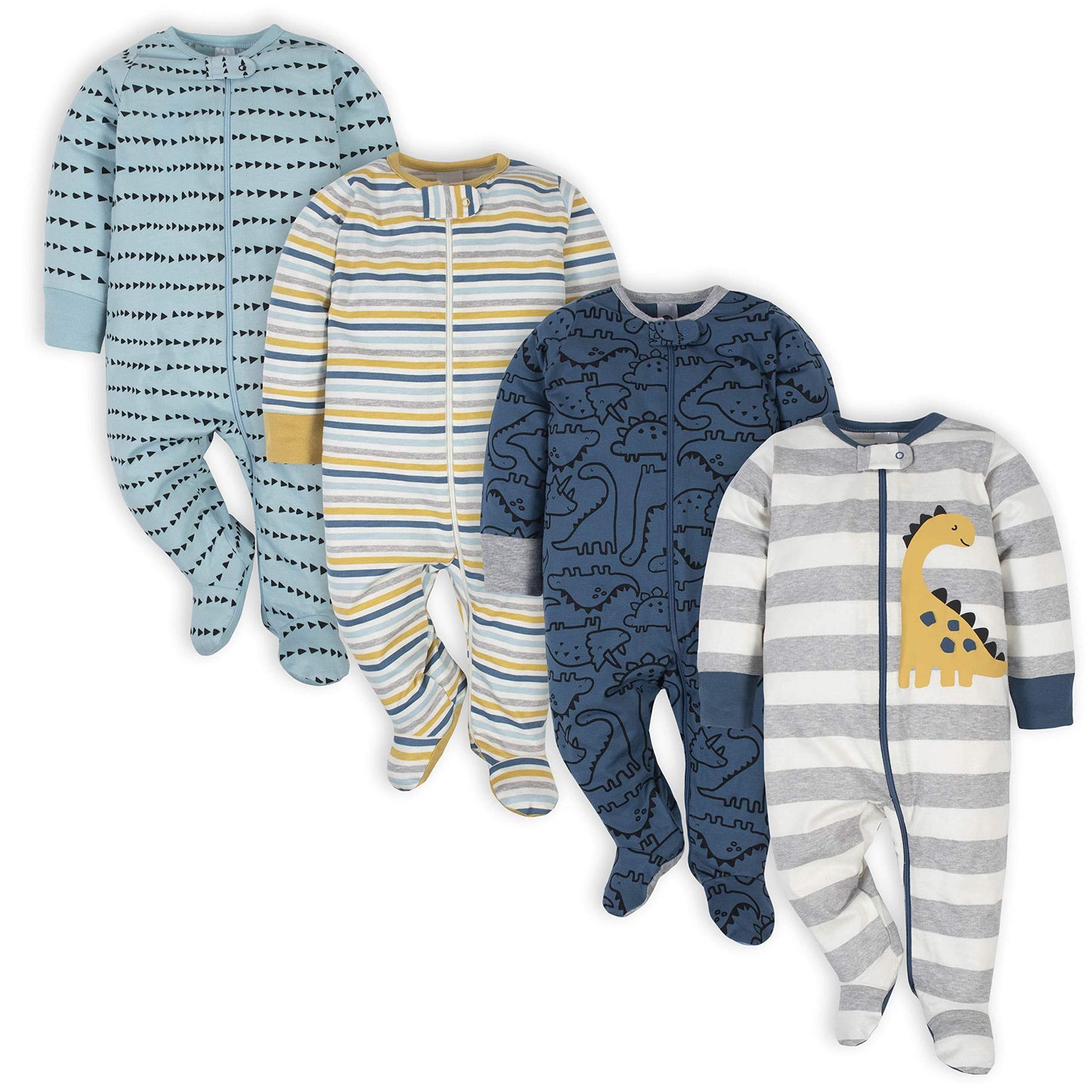 Pack de 4 pijamas para dormir y jugar de Gerber Baby Boys 