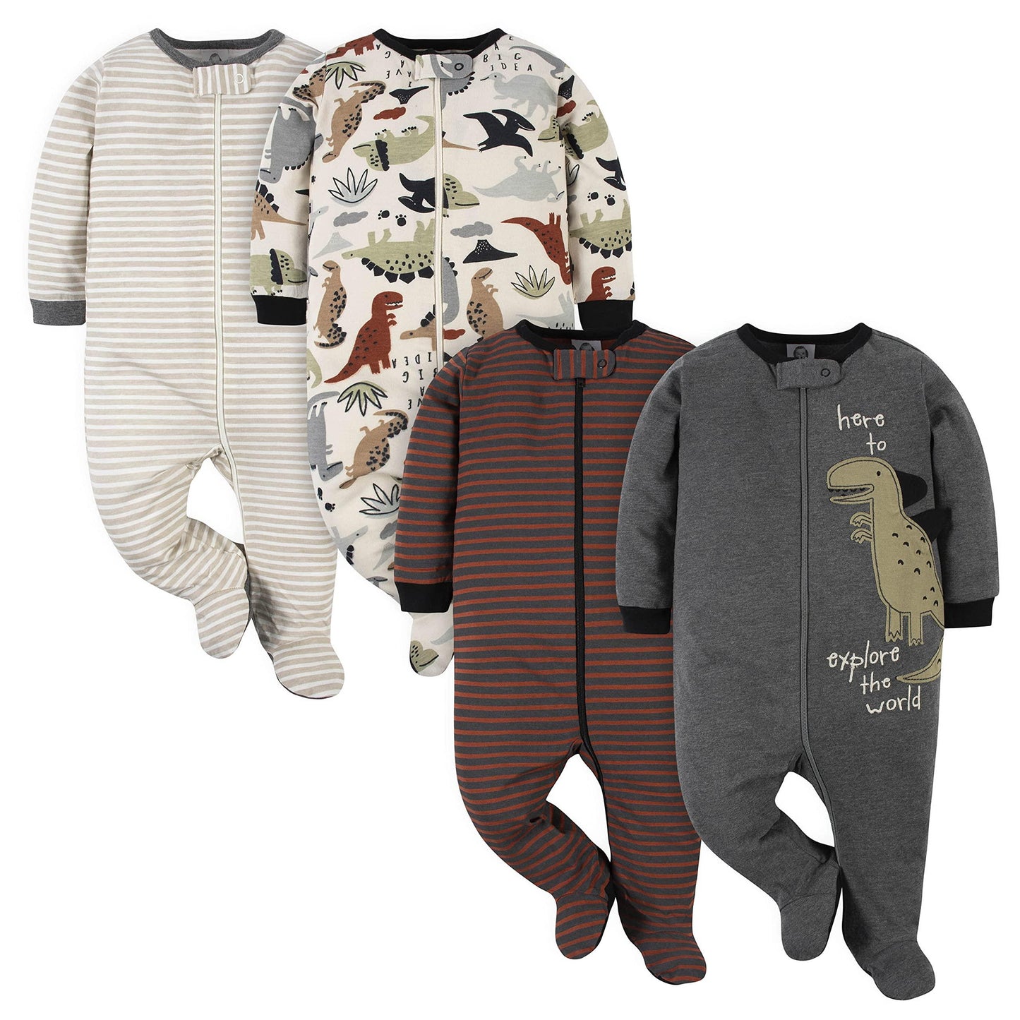 Pack de 4 pijamas para dormir y jugar de Gerber Baby Boys 