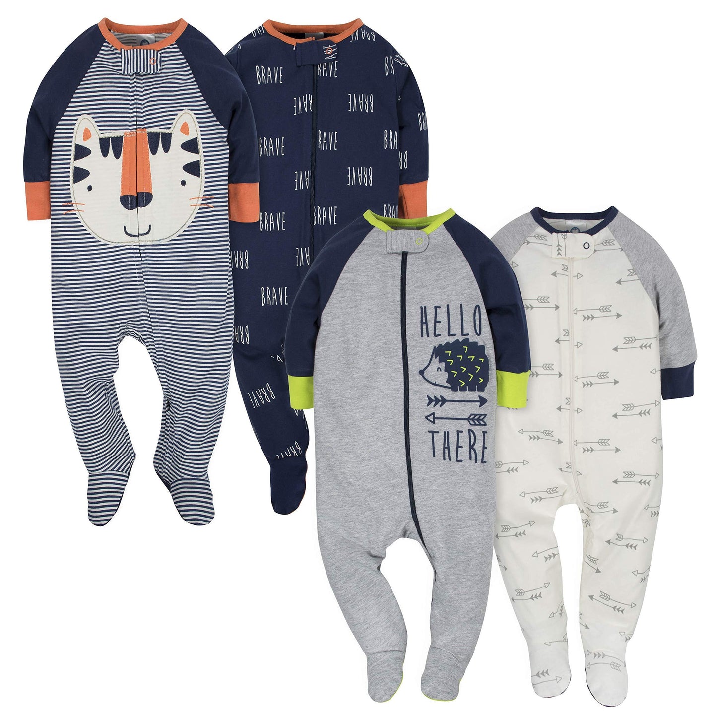 Pack de 4 pijamas para dormir y jugar de Gerber Baby Boys 