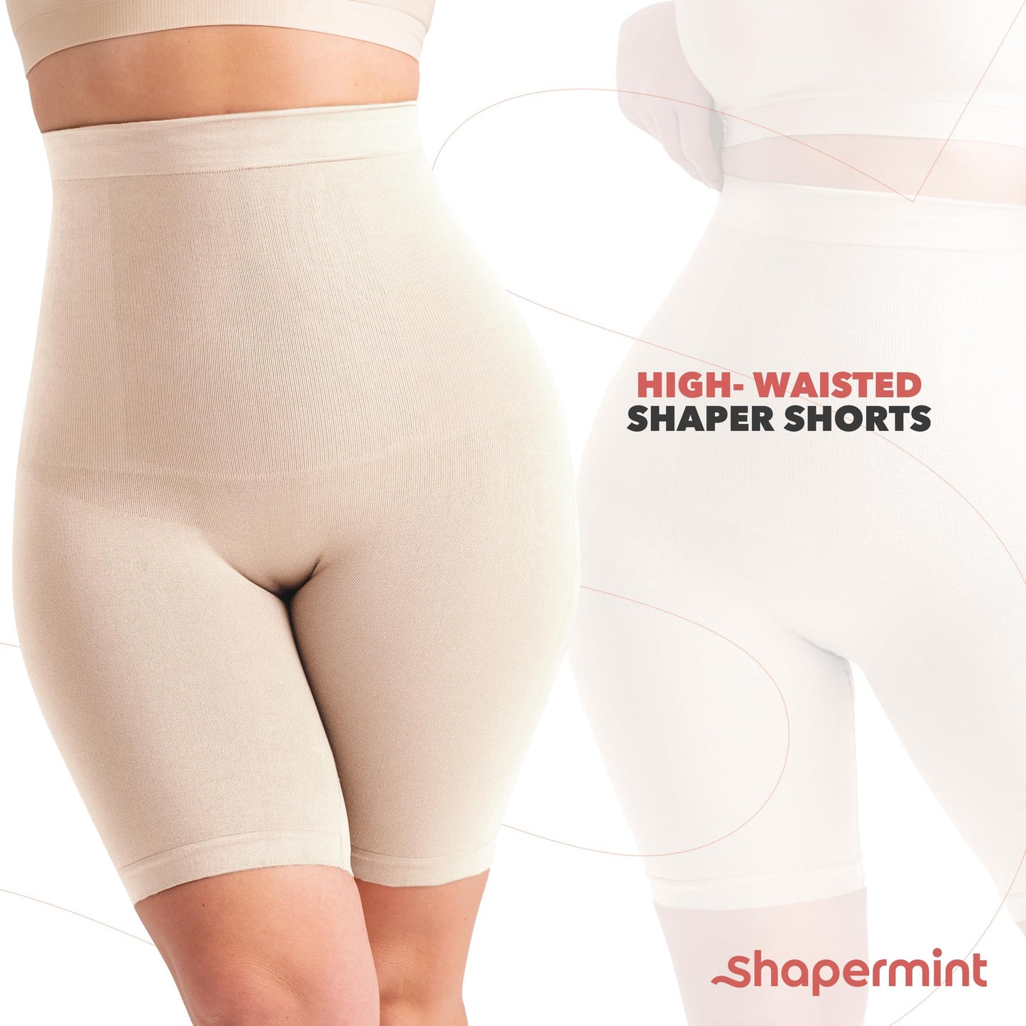 SHAPERMINT Shapewear for women - High-Waisted Shapewear Tummy Control Shorts, Faja body shaper, underwear for women