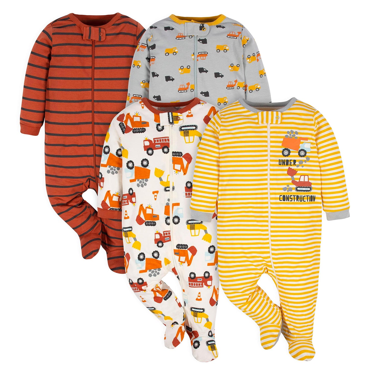 Pack de 4 pijamas para dormir y jugar de Gerber Baby Boys 