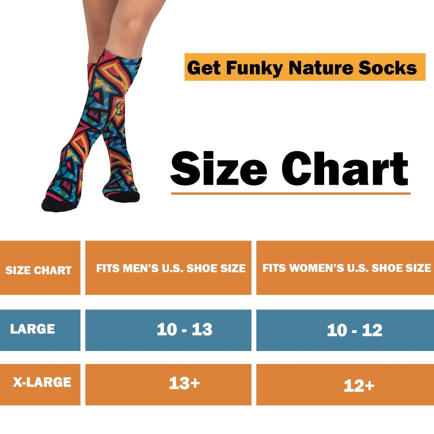 Sierra Socks - Get Funky Pattern CoolMax Socks, Nature Collection for