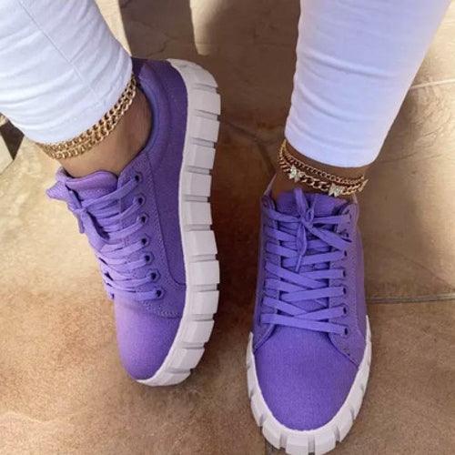 Zapatillas de deporte para mujer de Pinterest, ligeras, transpirables, vulcanizadas, con plataforma y cordones 