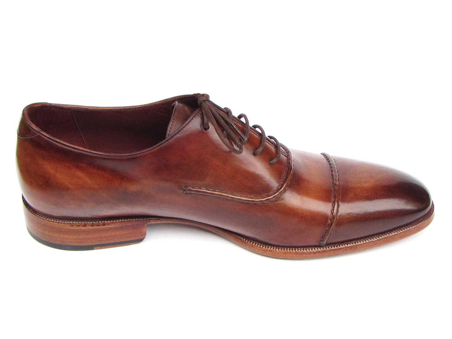 Zapatos Oxford con puntera de Paul Parkman pintados a mano en marrón para hombre