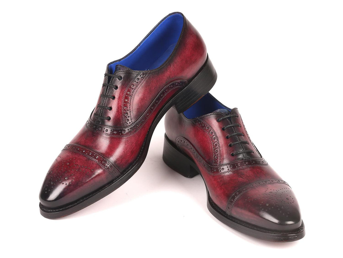 Zapatos oxford con puntera reforzada Goodyear en color burdeos de Paul Parkman