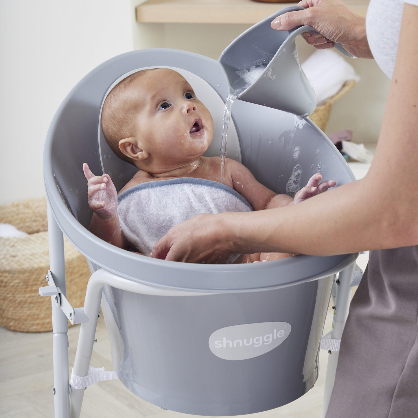 Baby Bath | Newborn Baby Bath Support with Bum Bump | Compact Bathtub for Babies | Bath Seat Suitable from Birth