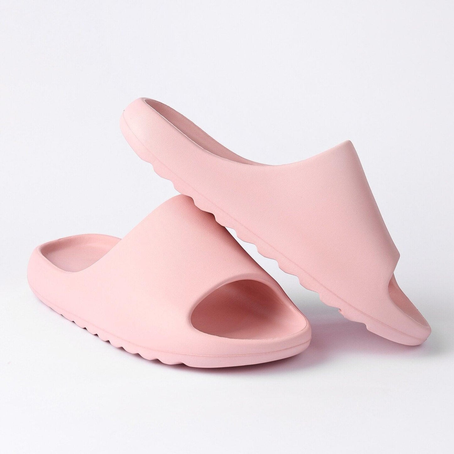 Pantuflas con forma de nube para mujer: zapatillas de ducha rosas para dormitorios universitarios