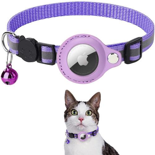 Estuche reflectante para collar Airtag para perros y gatos