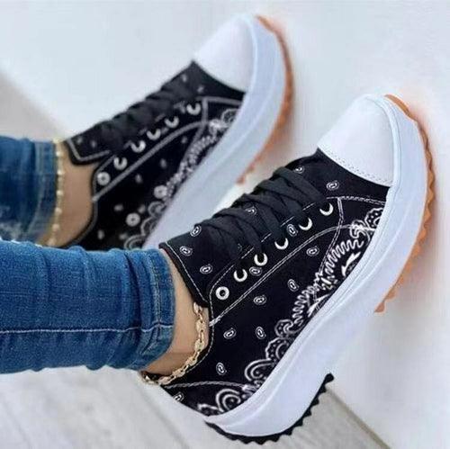 Zapatillas de lona con estampado 2022 para mujer, calzado deportivo informal 