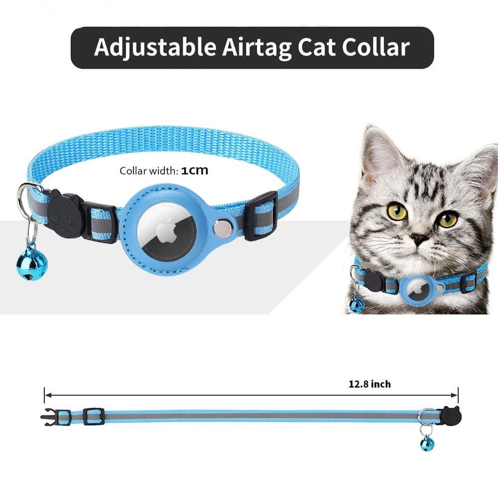 Estuche reflectante para collar Airtag para perros y gatos